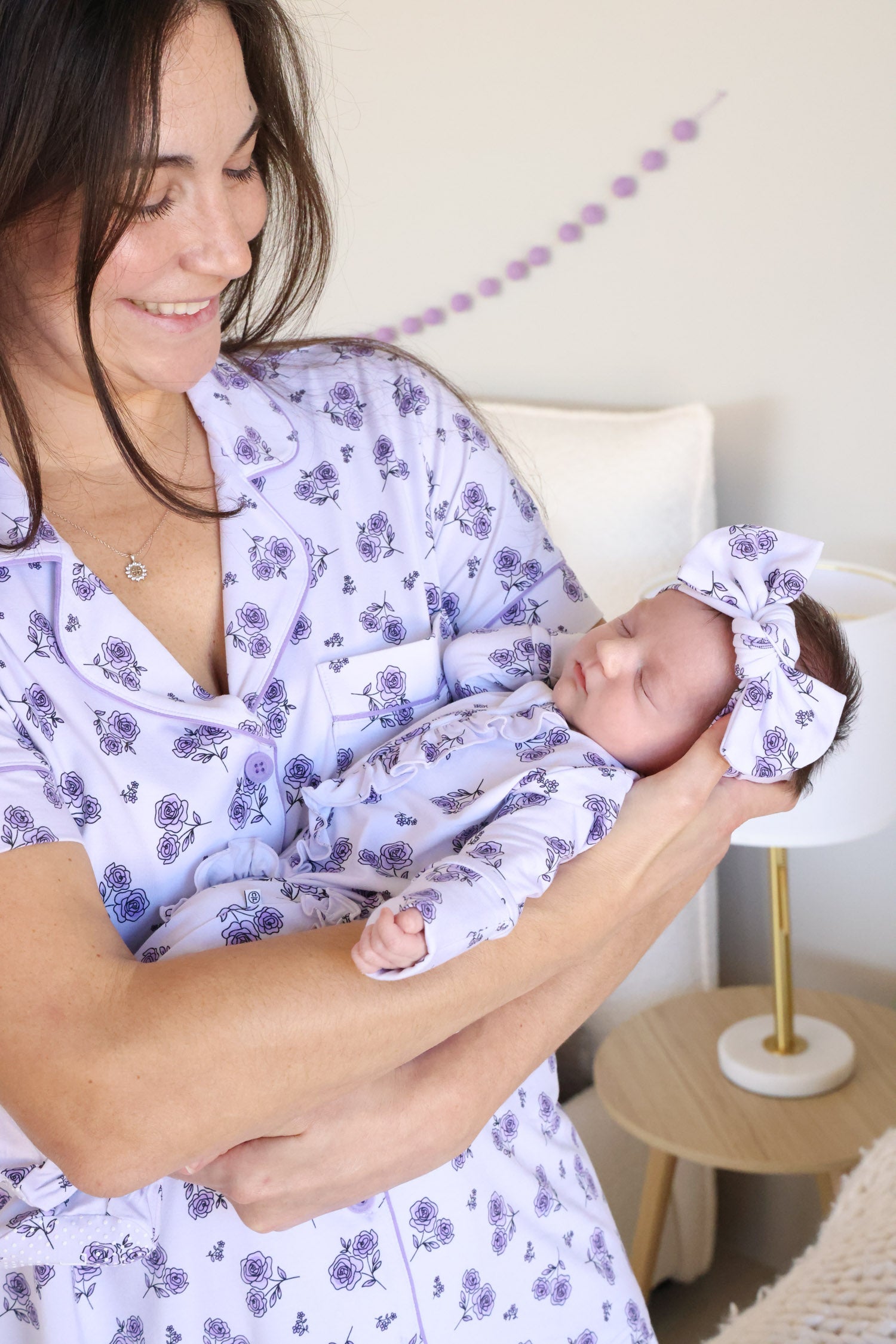Ruffle Zipper Footie | Amethyst Garden
