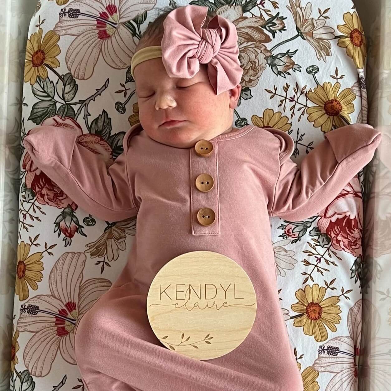 Solid Mauve Knit Bow Headband