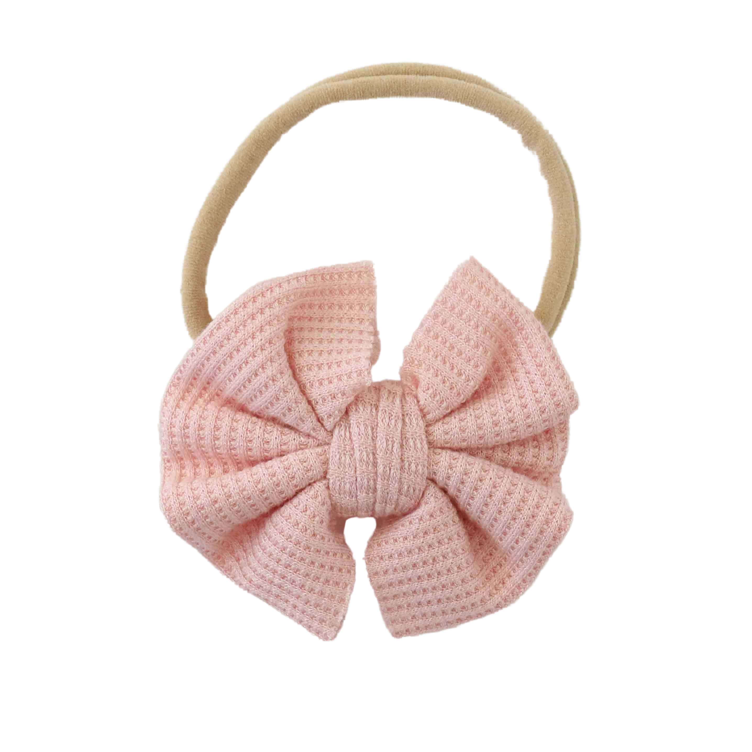 Bamboo Waffle Bow Headbands