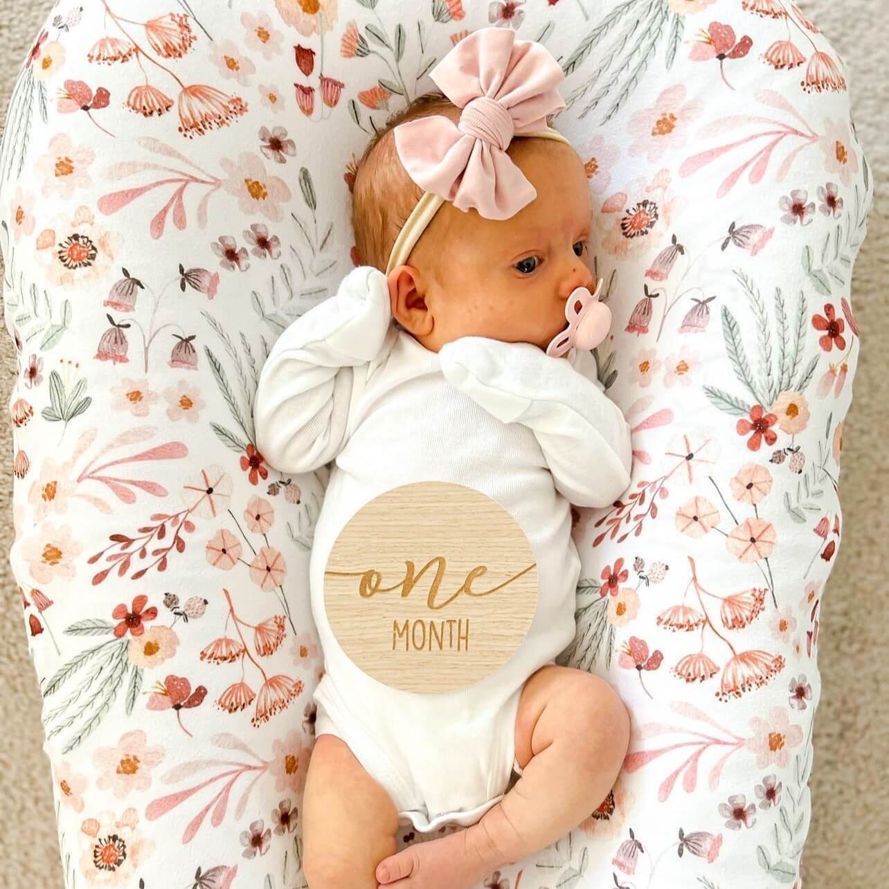 Solid Blush Knit Bow Headband