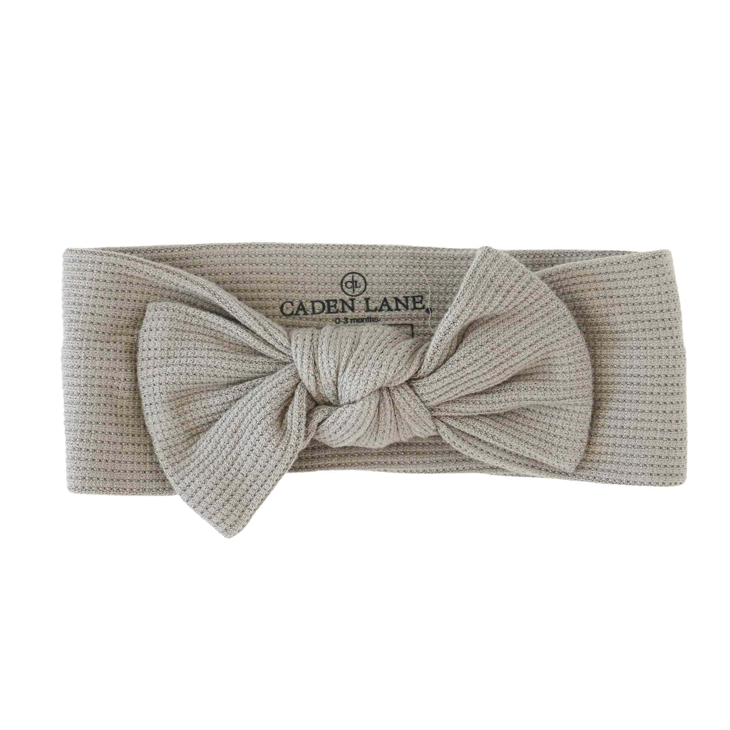 Bamboo Waffle Knit Large Bow Headwraps