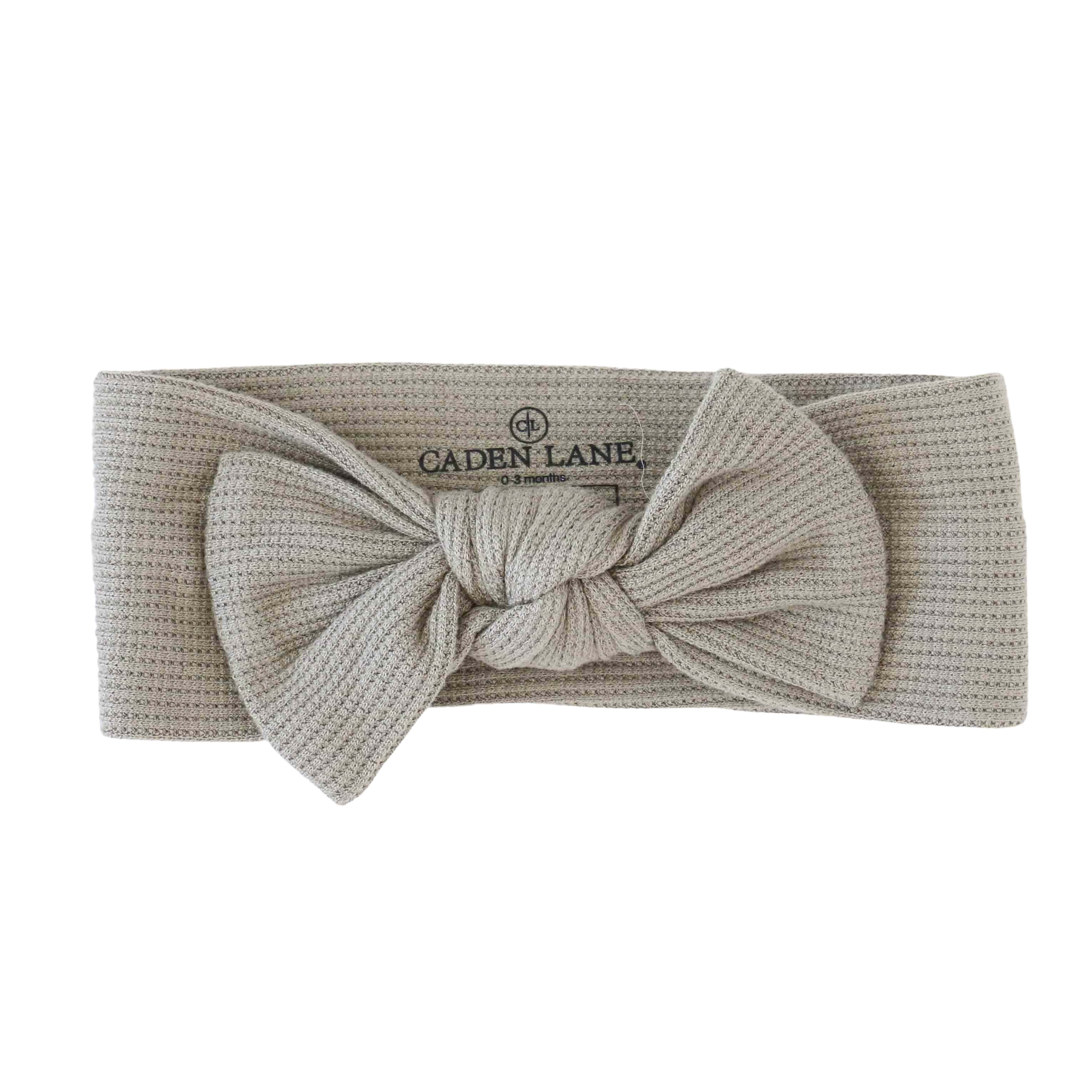 Bamboo Waffle Knit Large Bow Headwraps