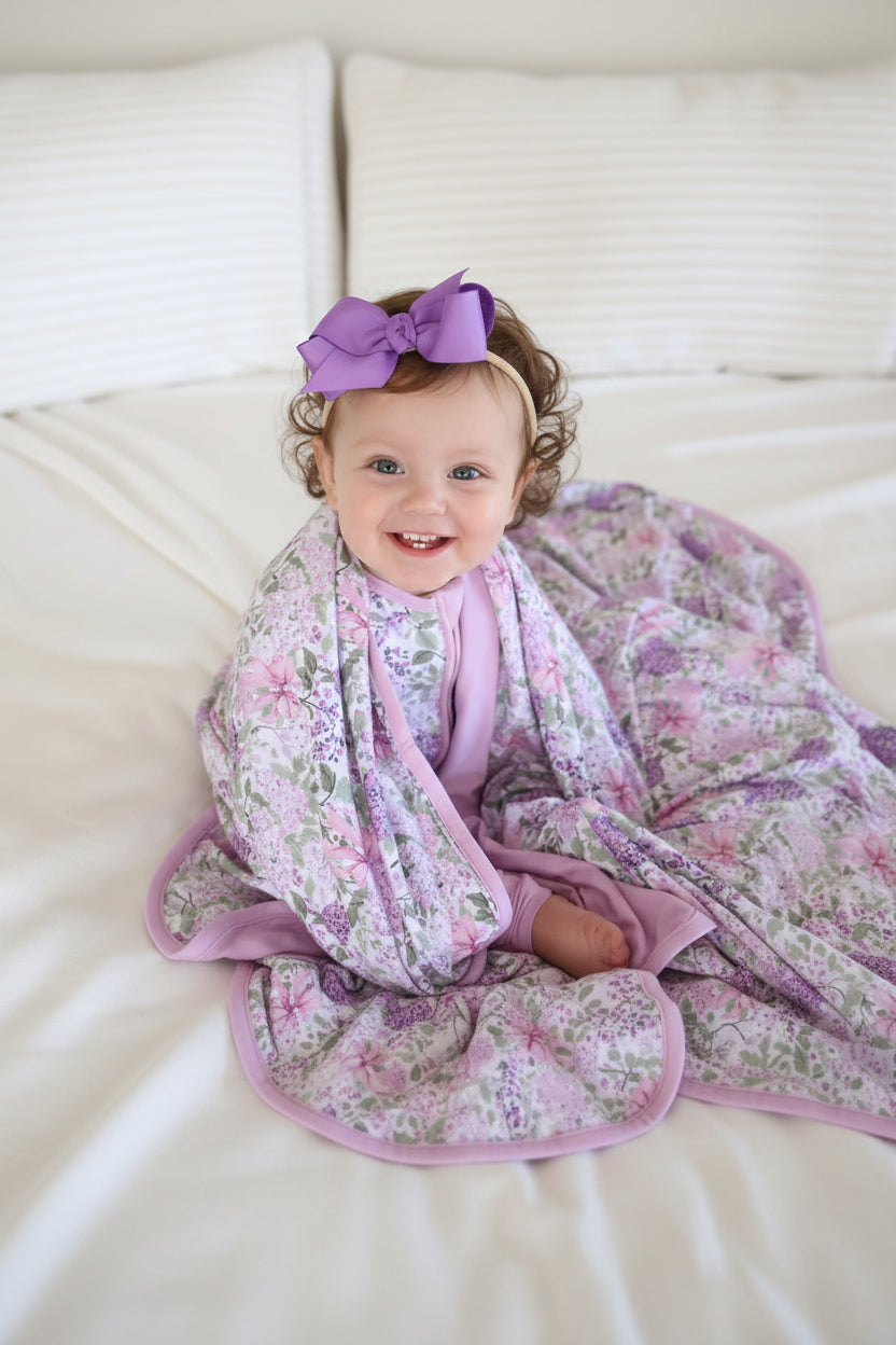 Ribbon Bow Headband | Amethyst