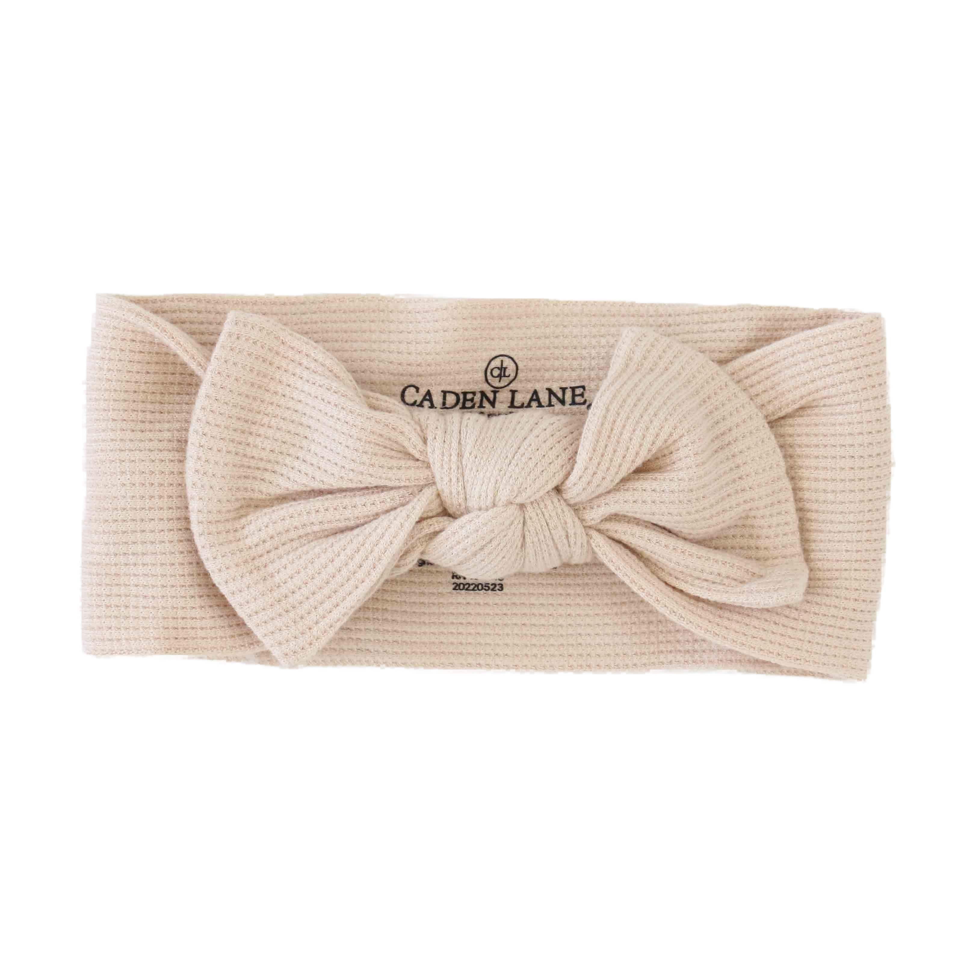 Bamboo Waffle Knit Large Bow Headwraps