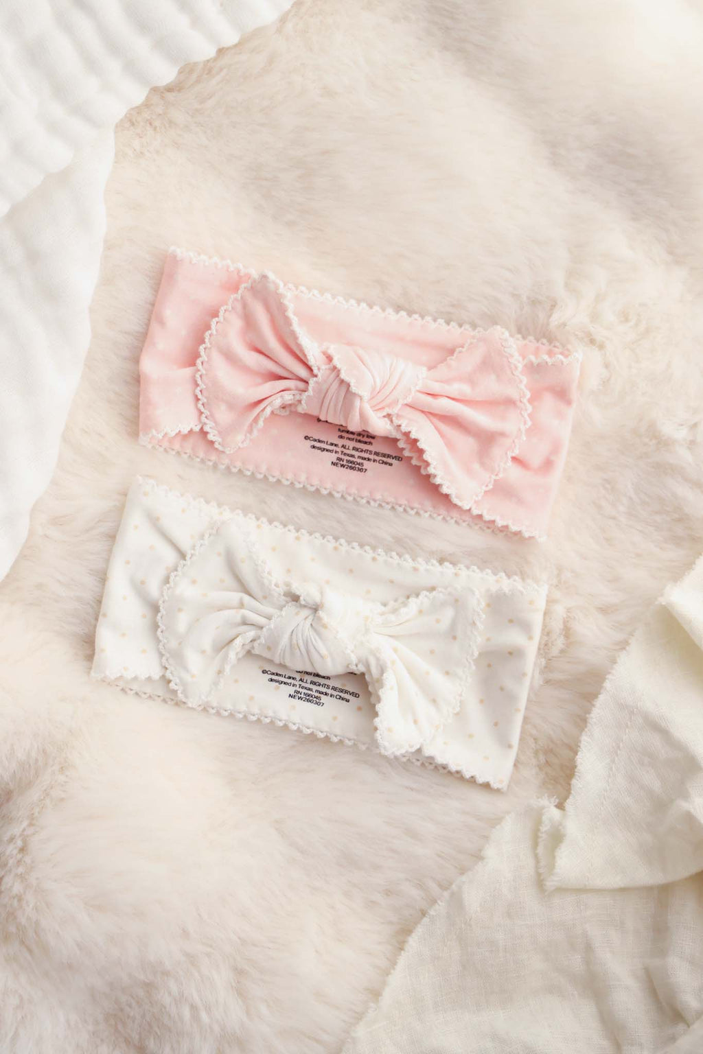 Picot Trim Knit Large Bow Headwrap