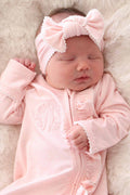 Picot Trim Knit Large Bow Headwrap