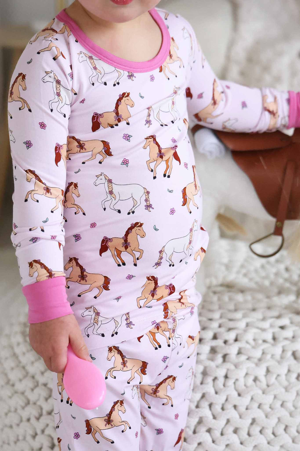 Two Piece Pajama Set | Pony Club Pink