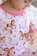 Two Piece Pajama Set | Pony Club Pink