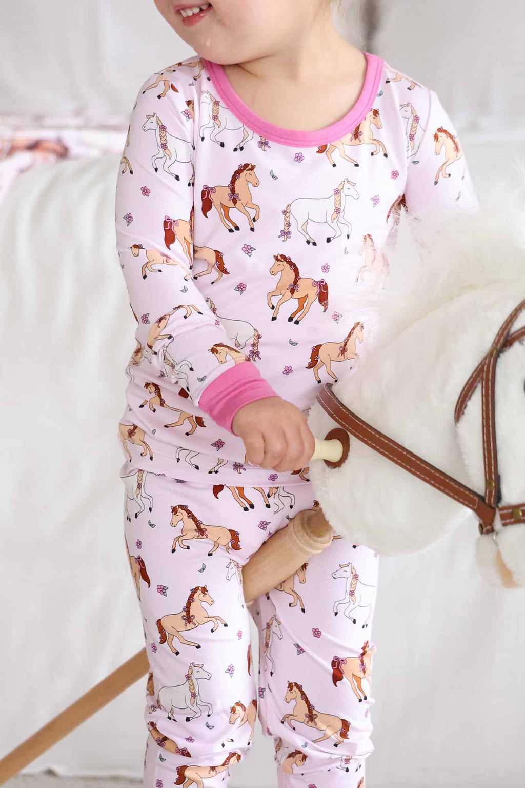 Two Piece Pajama Set | Pony Club Pink