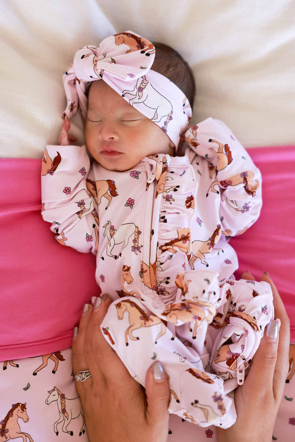 Knit Large Bow Headwrap | Pony Club Pink