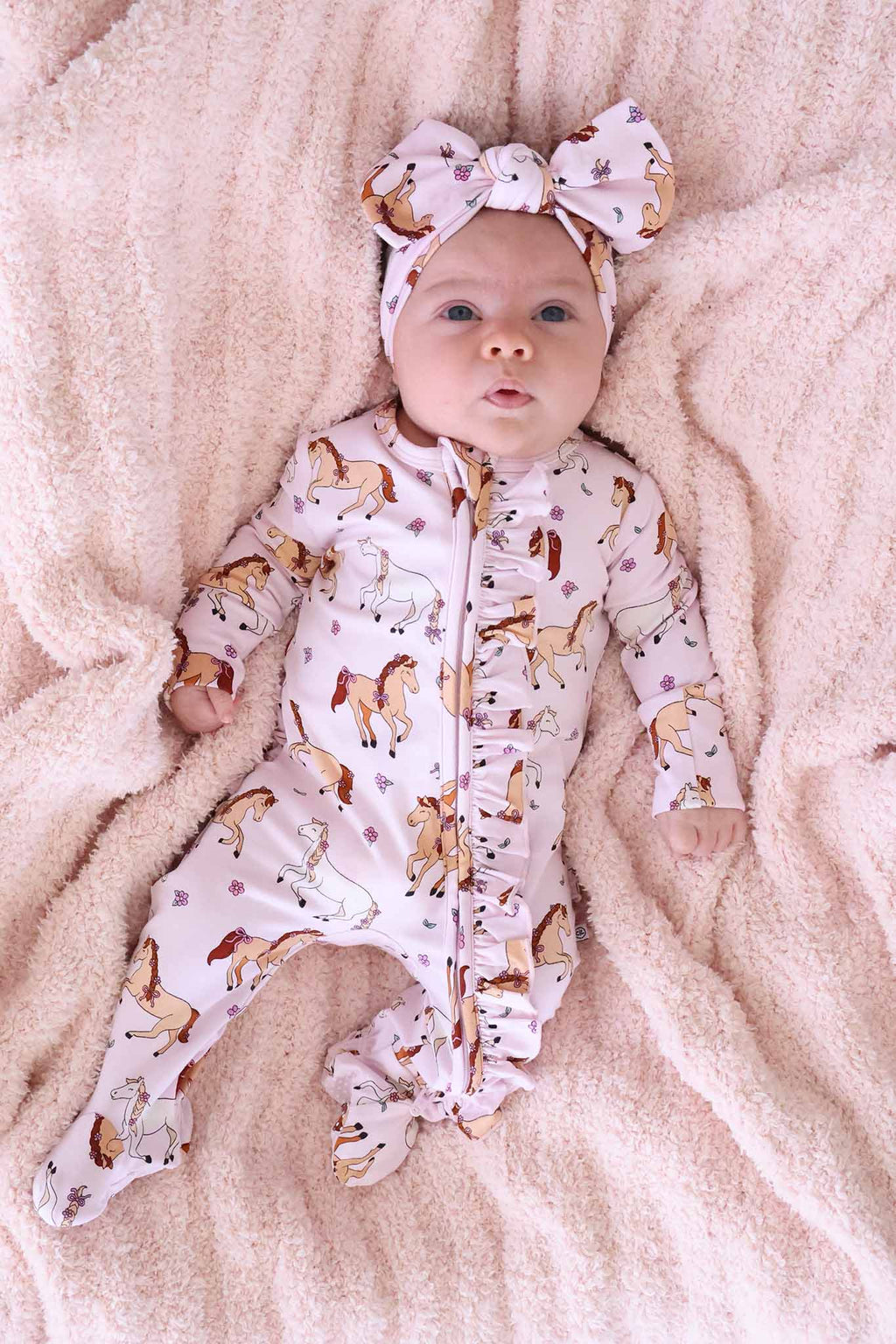 Knit Large Bow Headwrap | Pony Club Pink