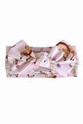 Knit Large Bow Headwrap | Pony Club Pink