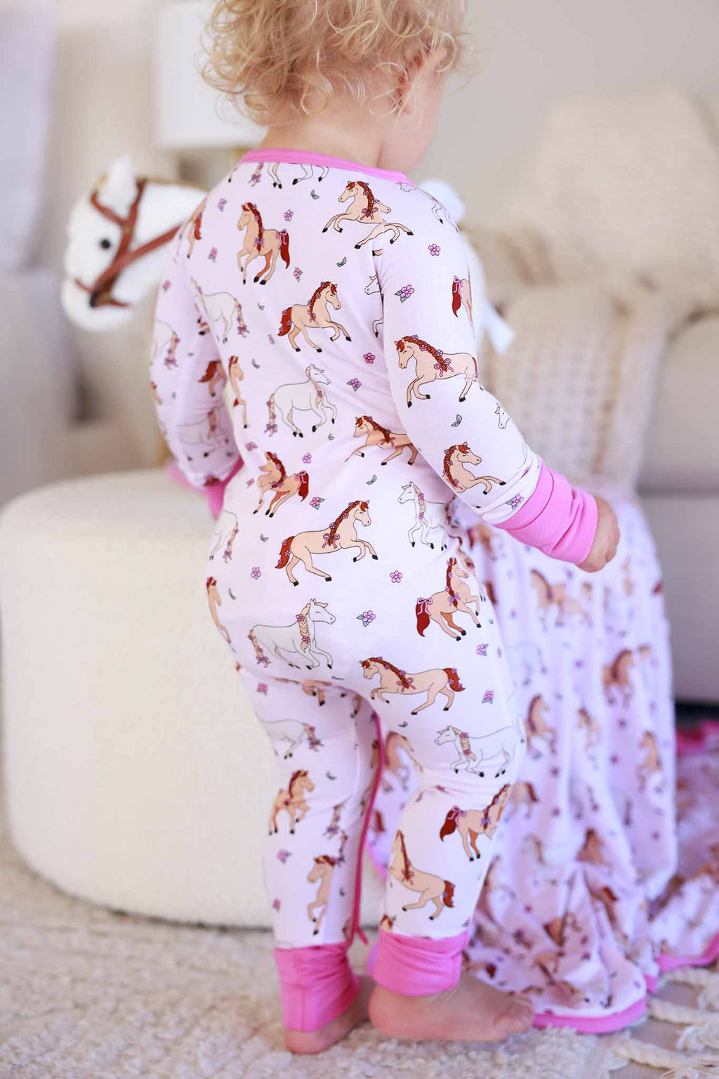 Convertible Zip Romper | Pony Club Pink