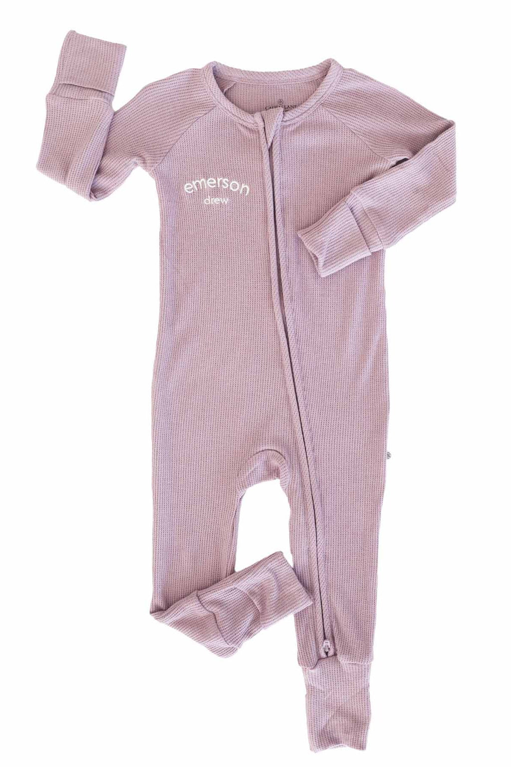 Embroidered Bamboo Waffle Convertible Zip Rompers | In Bloom