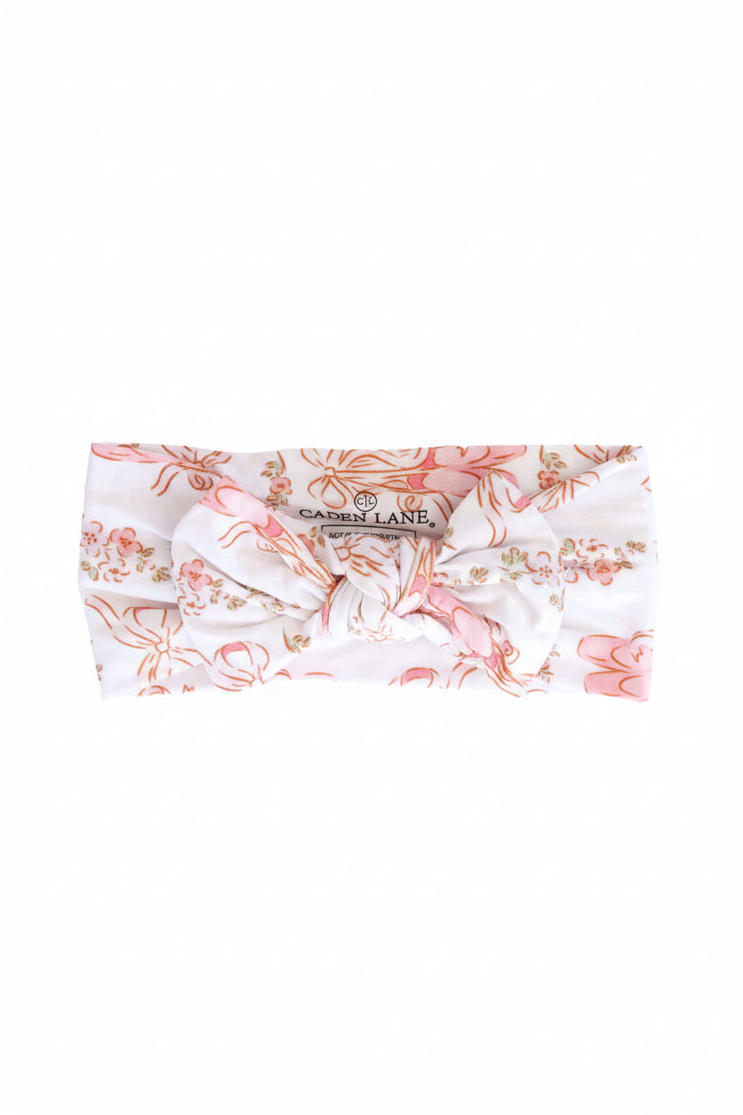 Ballet Blossoms Knit Large Bow Headwrap