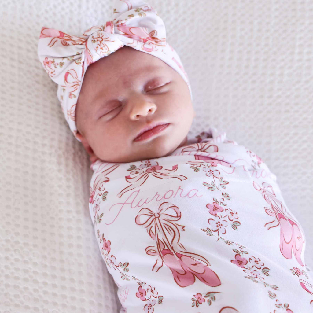 Ballet Blossoms Knit Large Bow Headwrap