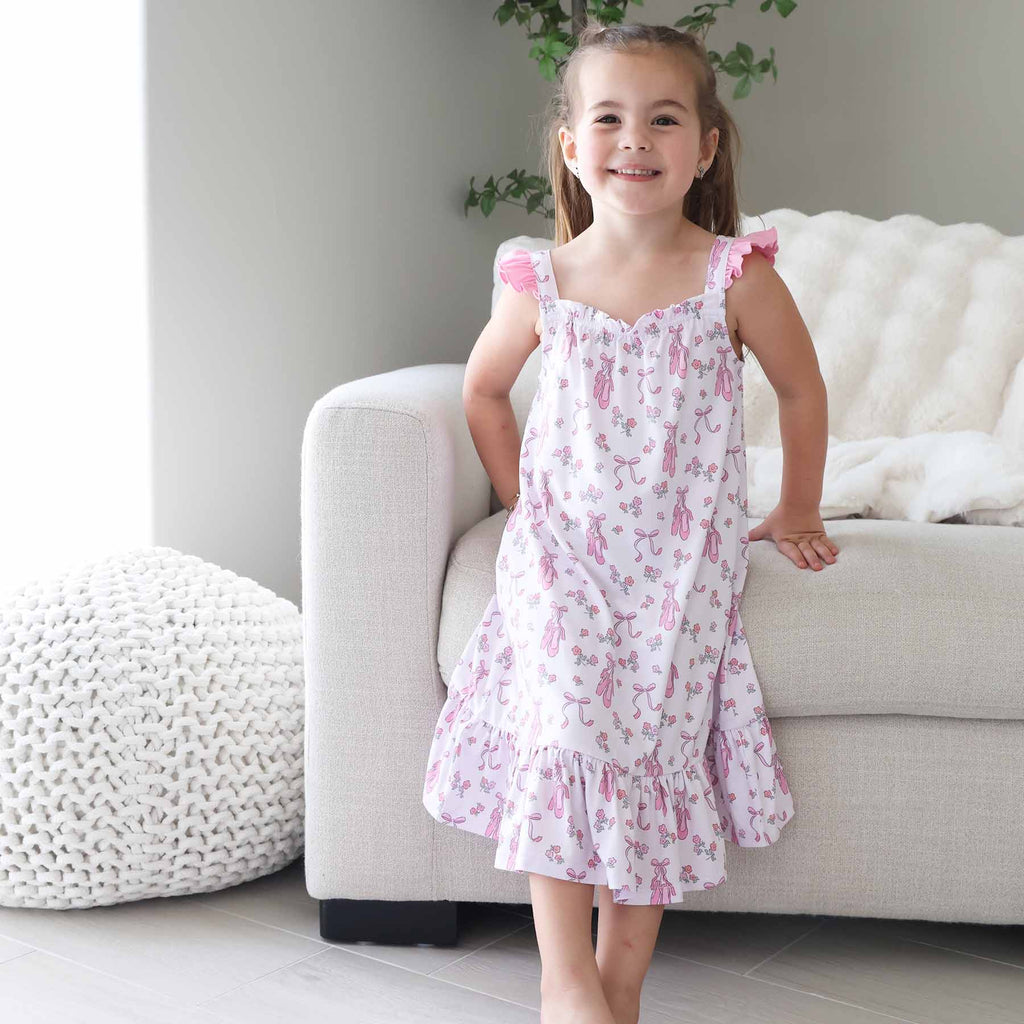 Full Length Ruffle Nightgown | Ballet Dreams