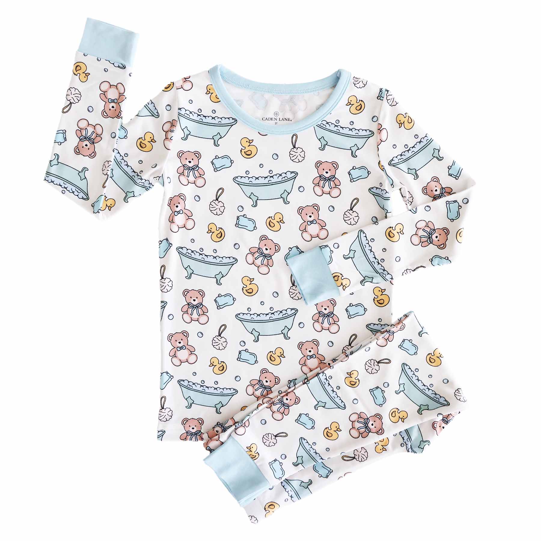 Bathtime Besties Two Piece Pajama Set | Blue