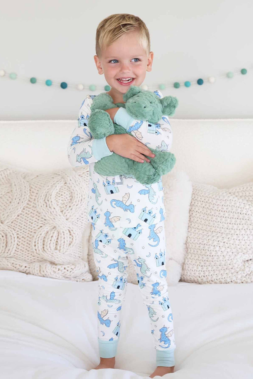 Dragon Adventure Two Piece Pajama Set | Blue