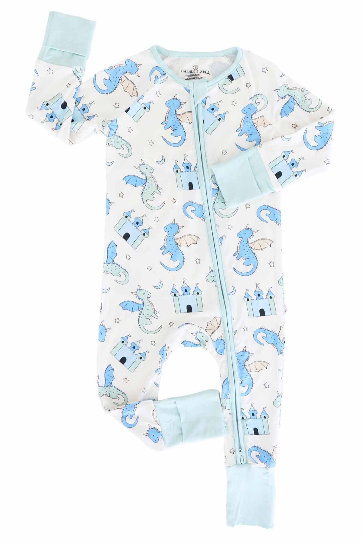 Dragon Adventure Convertible Zip Romper | Blue