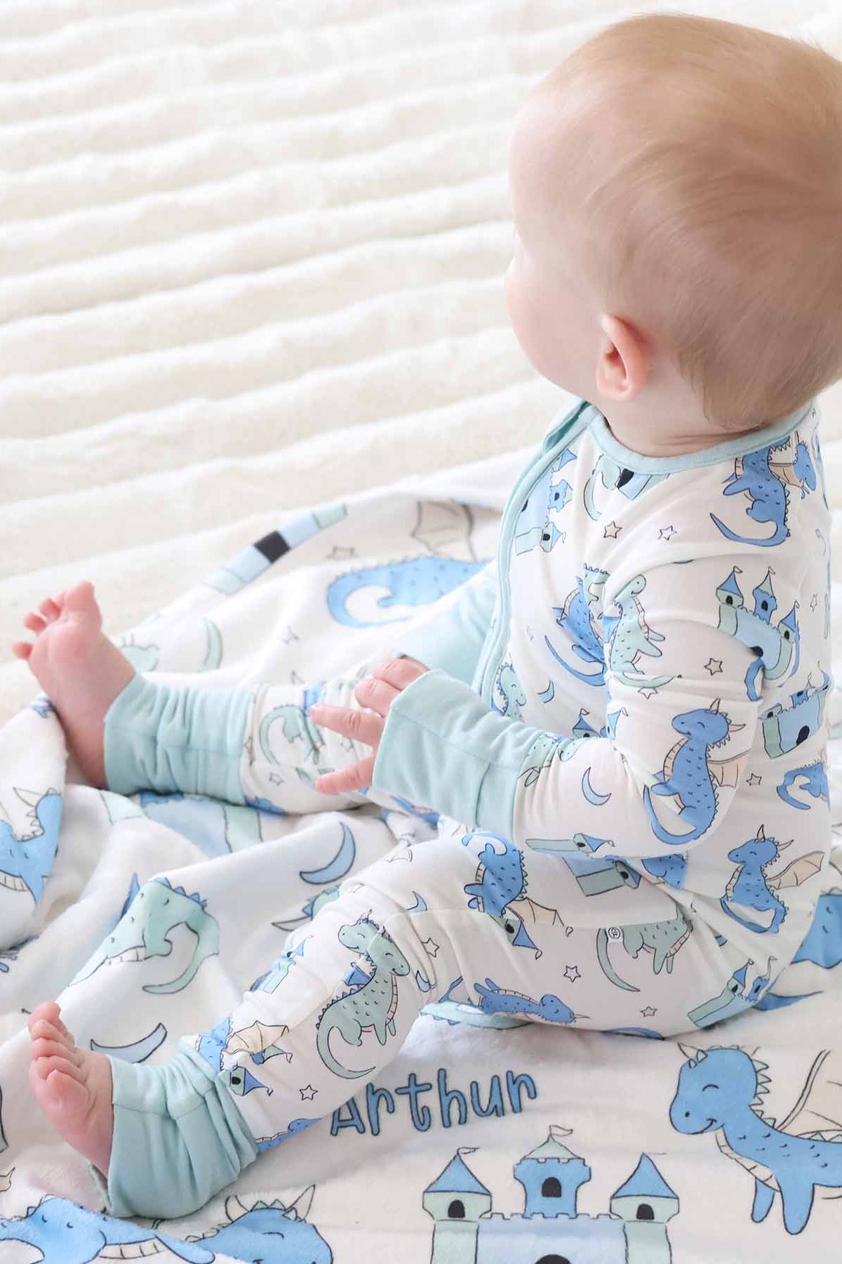 Dragon Adventure Convertible Zip Romper | Blue