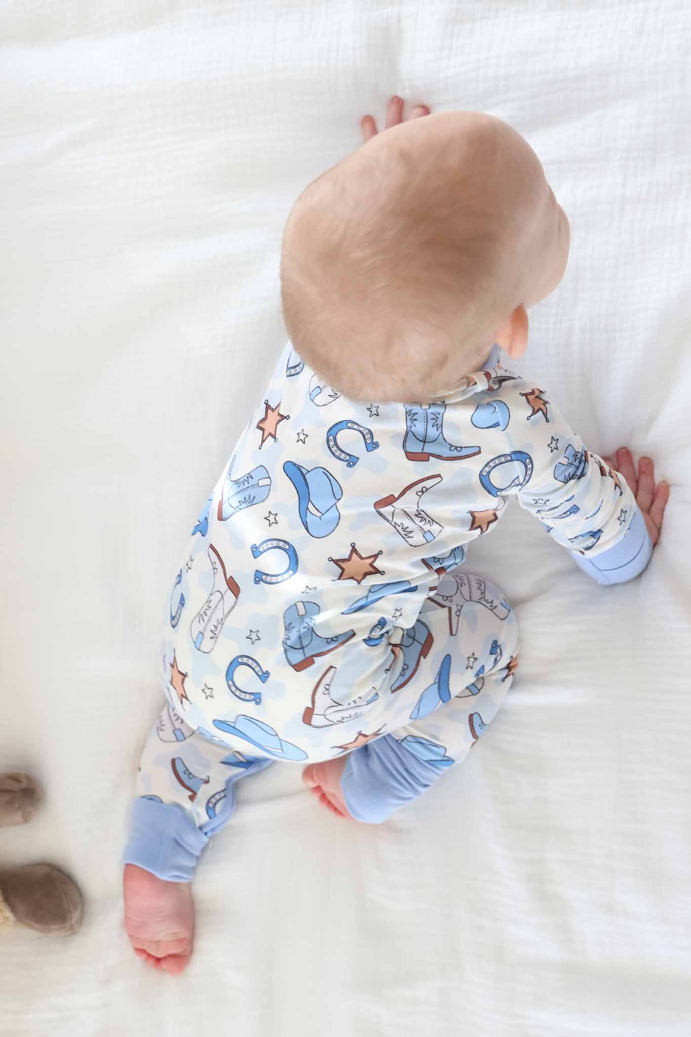 Rodeo Dreams Convertible Zip Romper | Blue