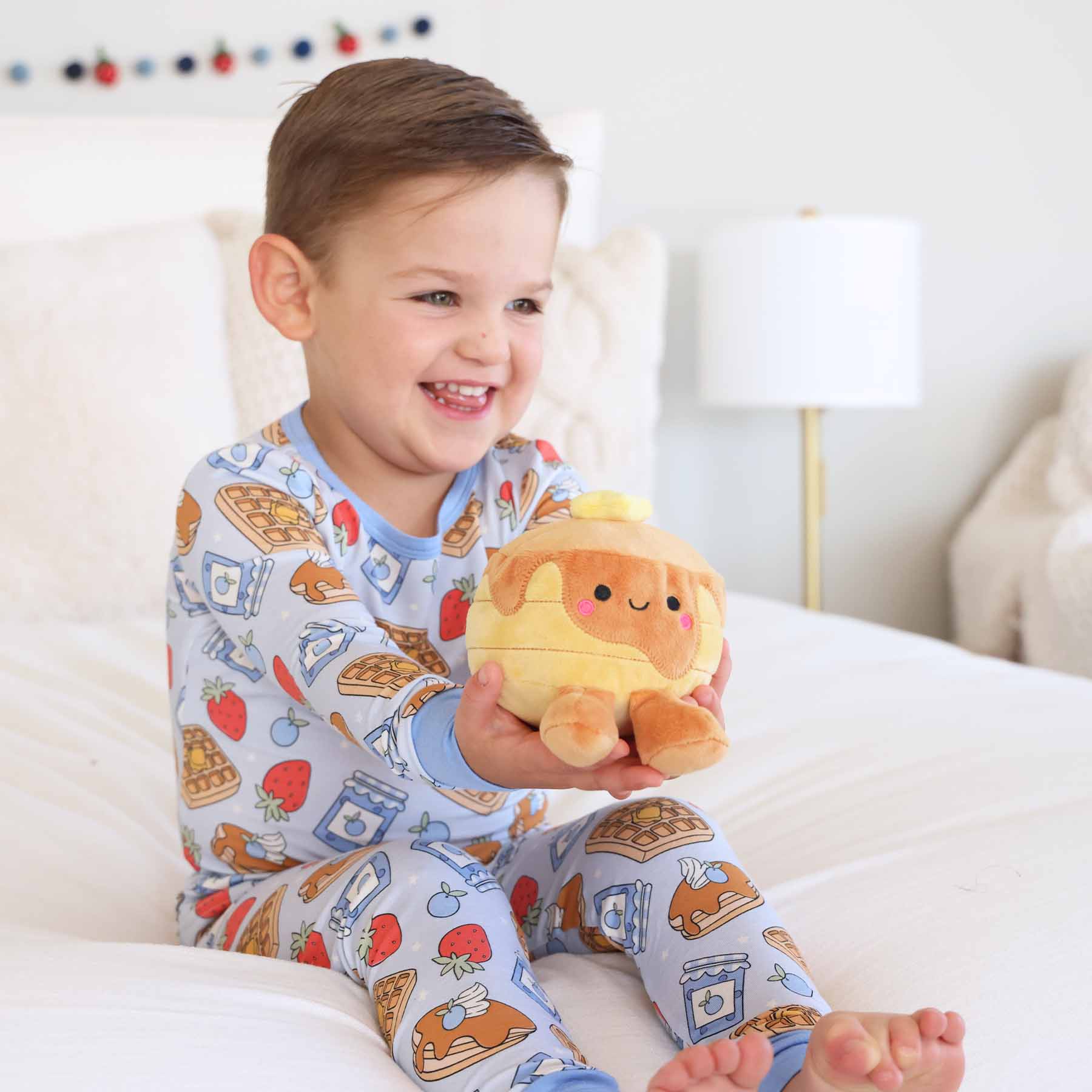 Sweet Stacks Two Piece Pajama Set | Blue