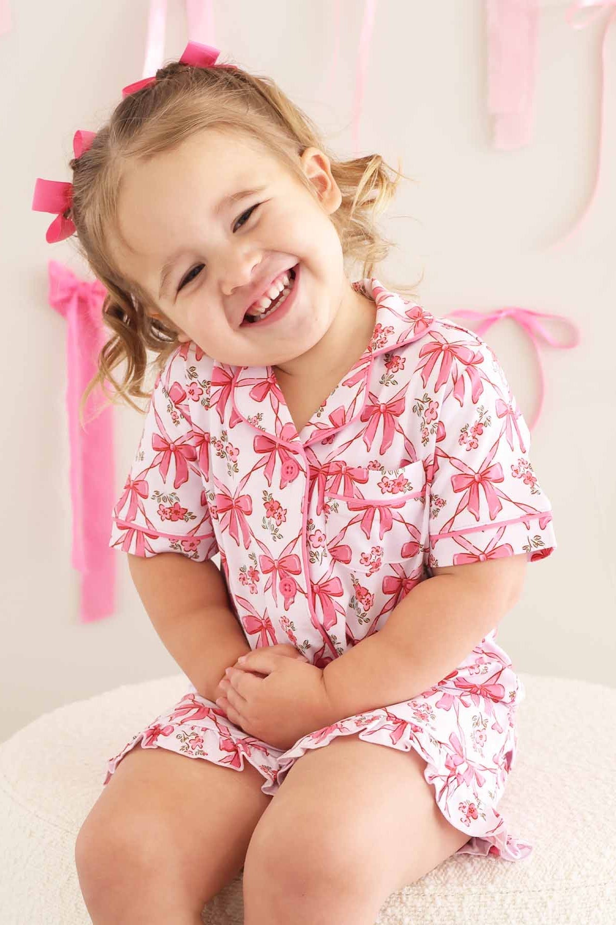 Two Piece Short Lounge Set | Bow Besties