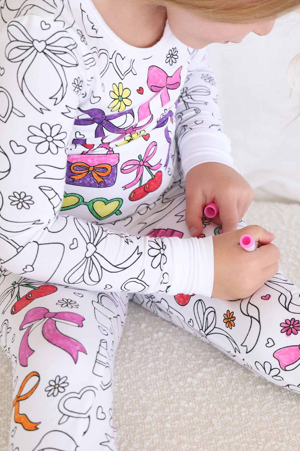 Colorable Two Piece Pajama Set | Material Girl