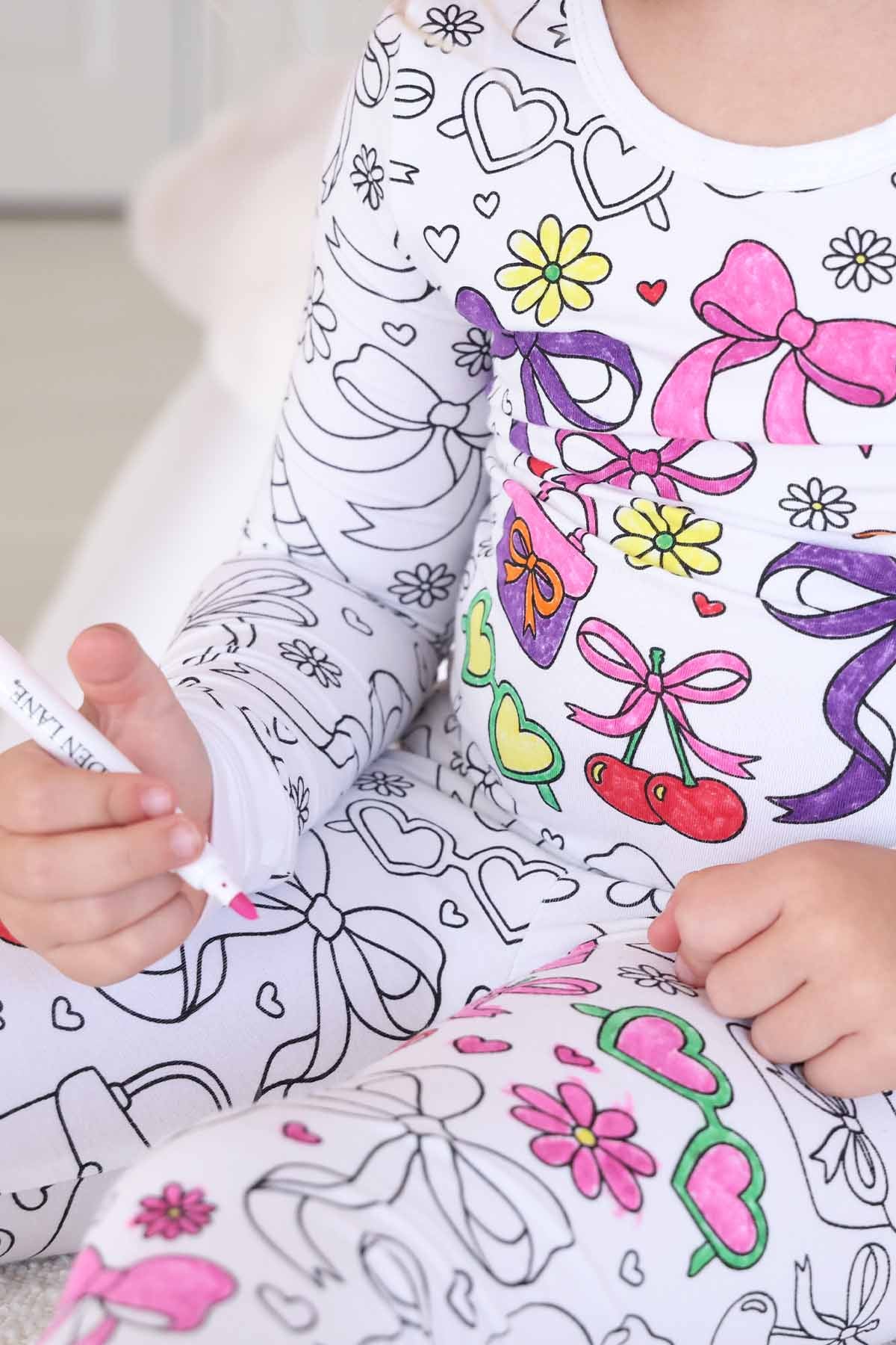 Colorable Two Piece Pajama Set | Material Girl