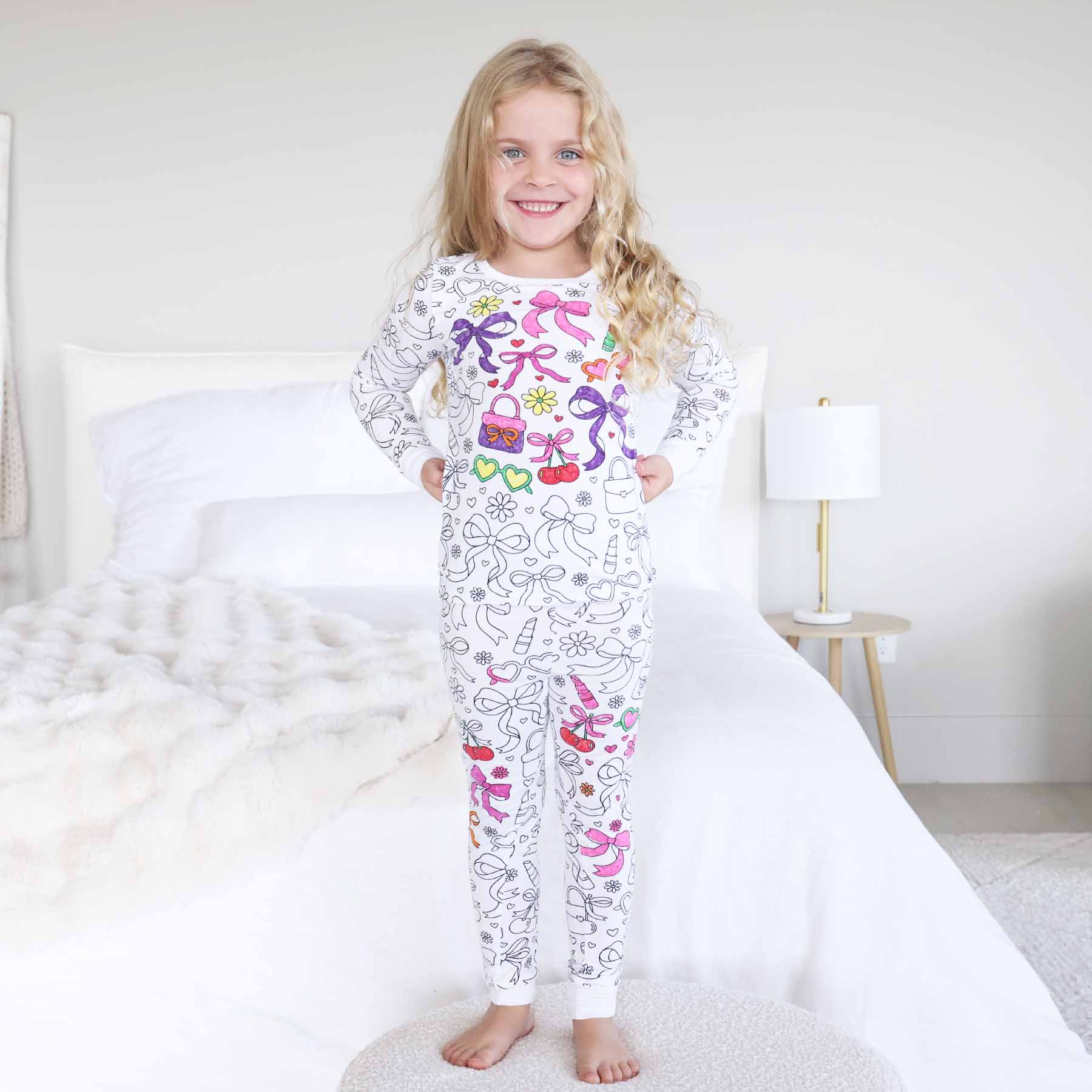 Colorable Two Piece Pajama Set | Material Girl