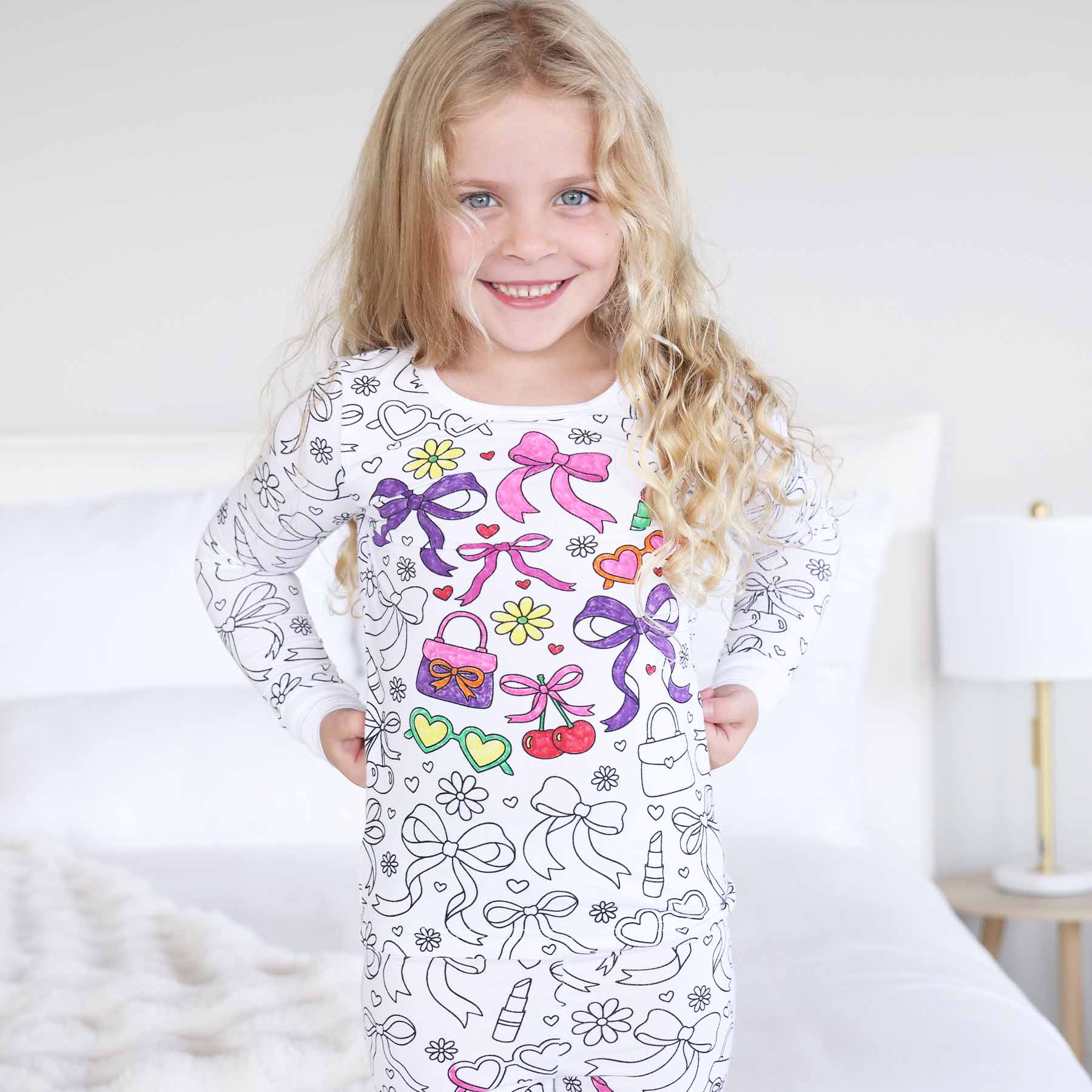 Colorable Two Piece Pajama Set | Material Girl