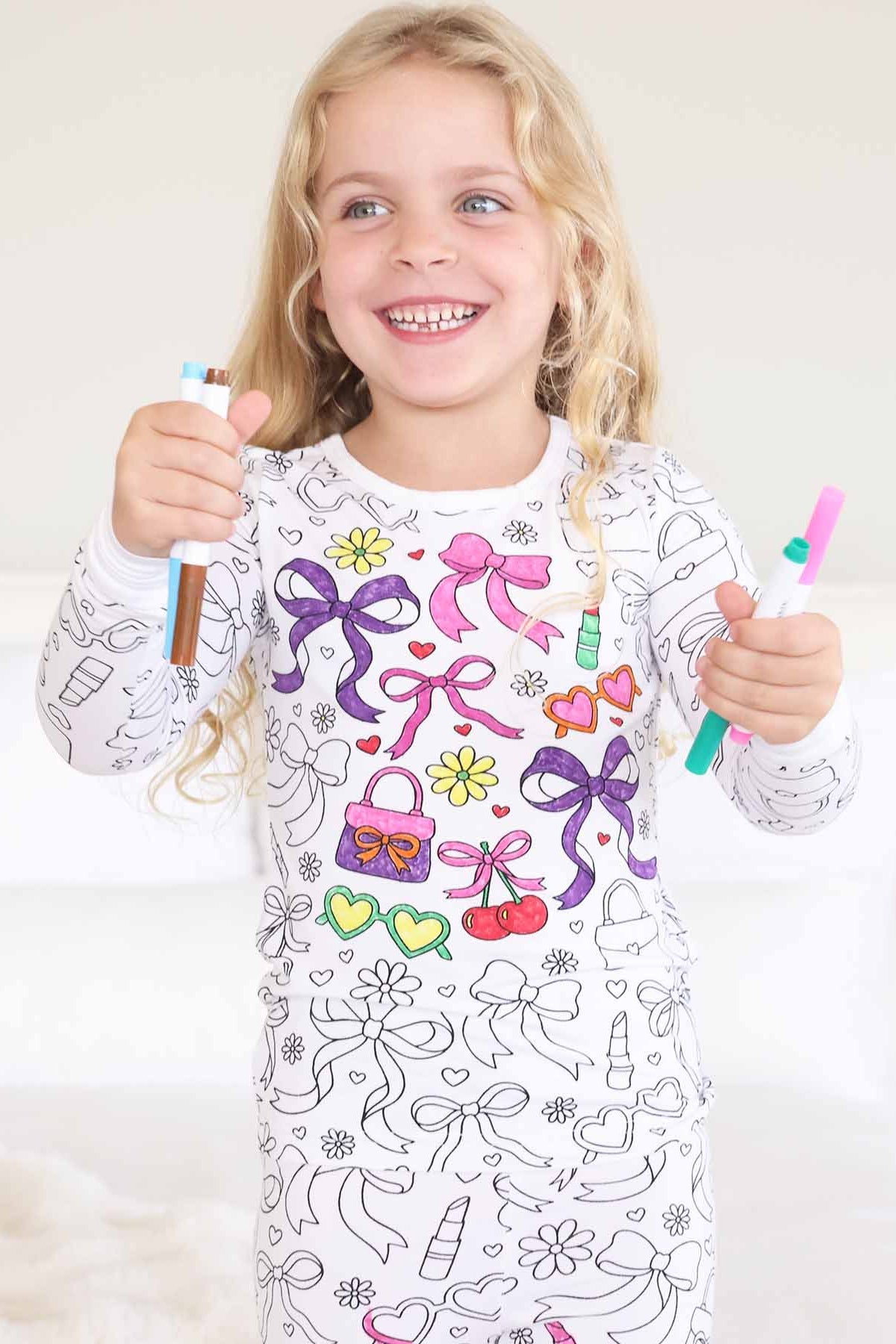 Colorable Two Piece Pajama Set | Material Girl