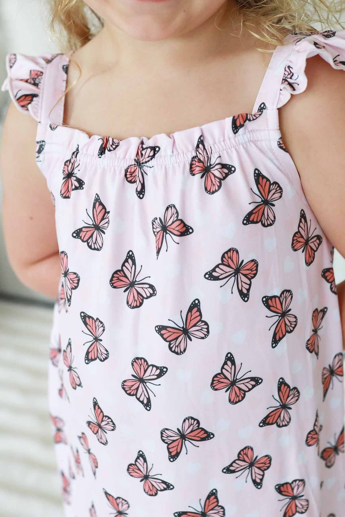 Full Length Ruffle Nightgown | Butterfly Dreams