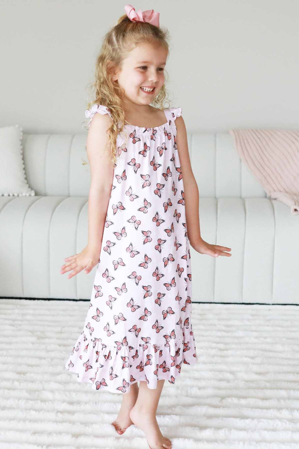 Full Length Ruffle Nightgown | Butterfly Dreams