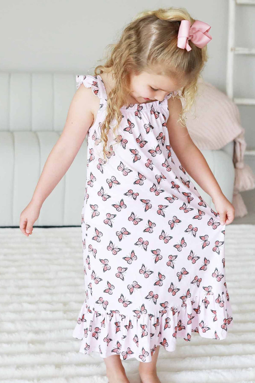 Full Length Ruffle Nightgown | Butterfly Dreams