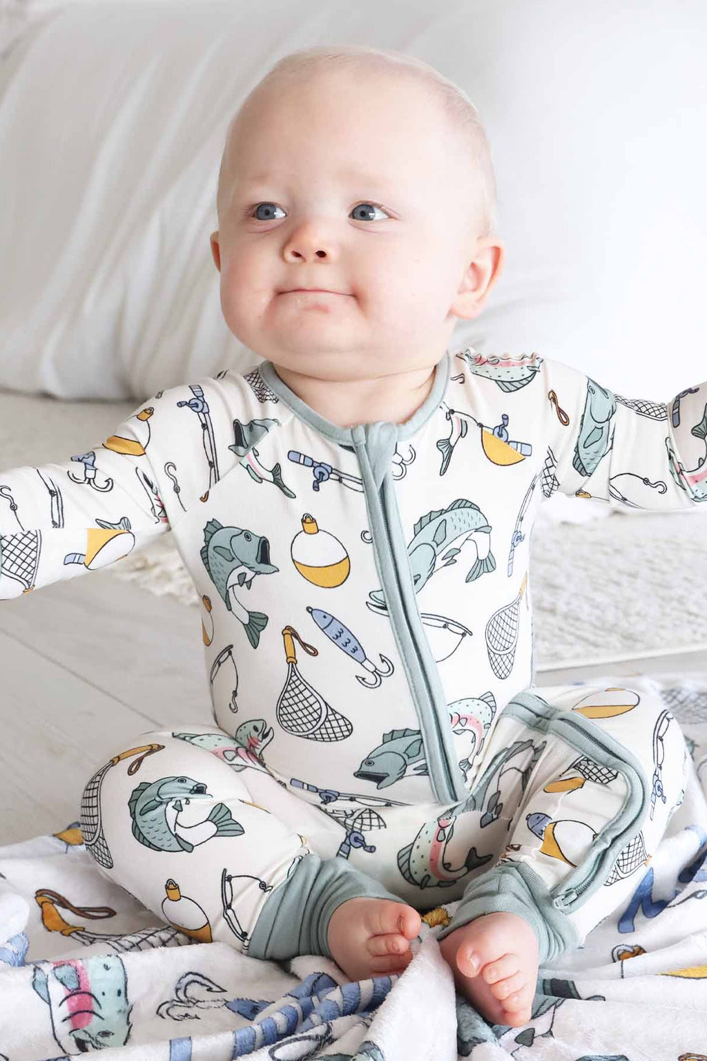 Catch of the Day Convertible Zip Romper