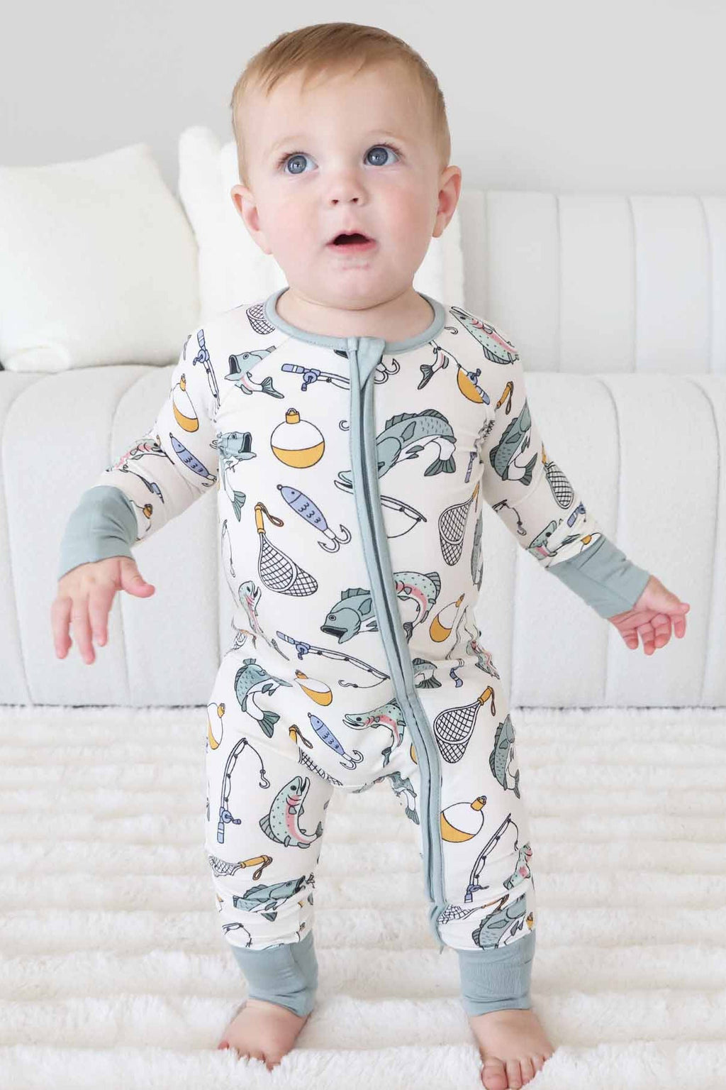 Catch of the Day Convertible Zip Romper