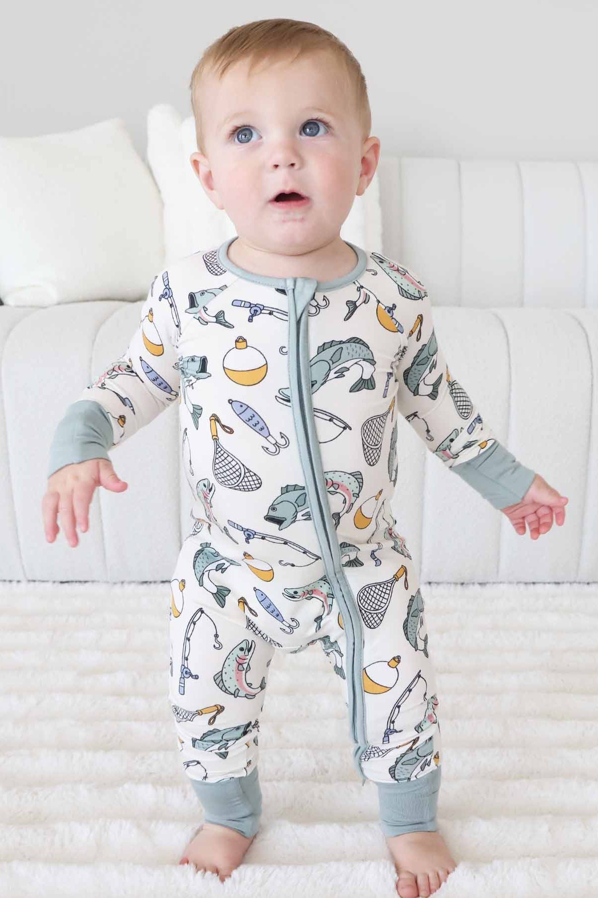 Catch of the Day Convertible Zip Romper