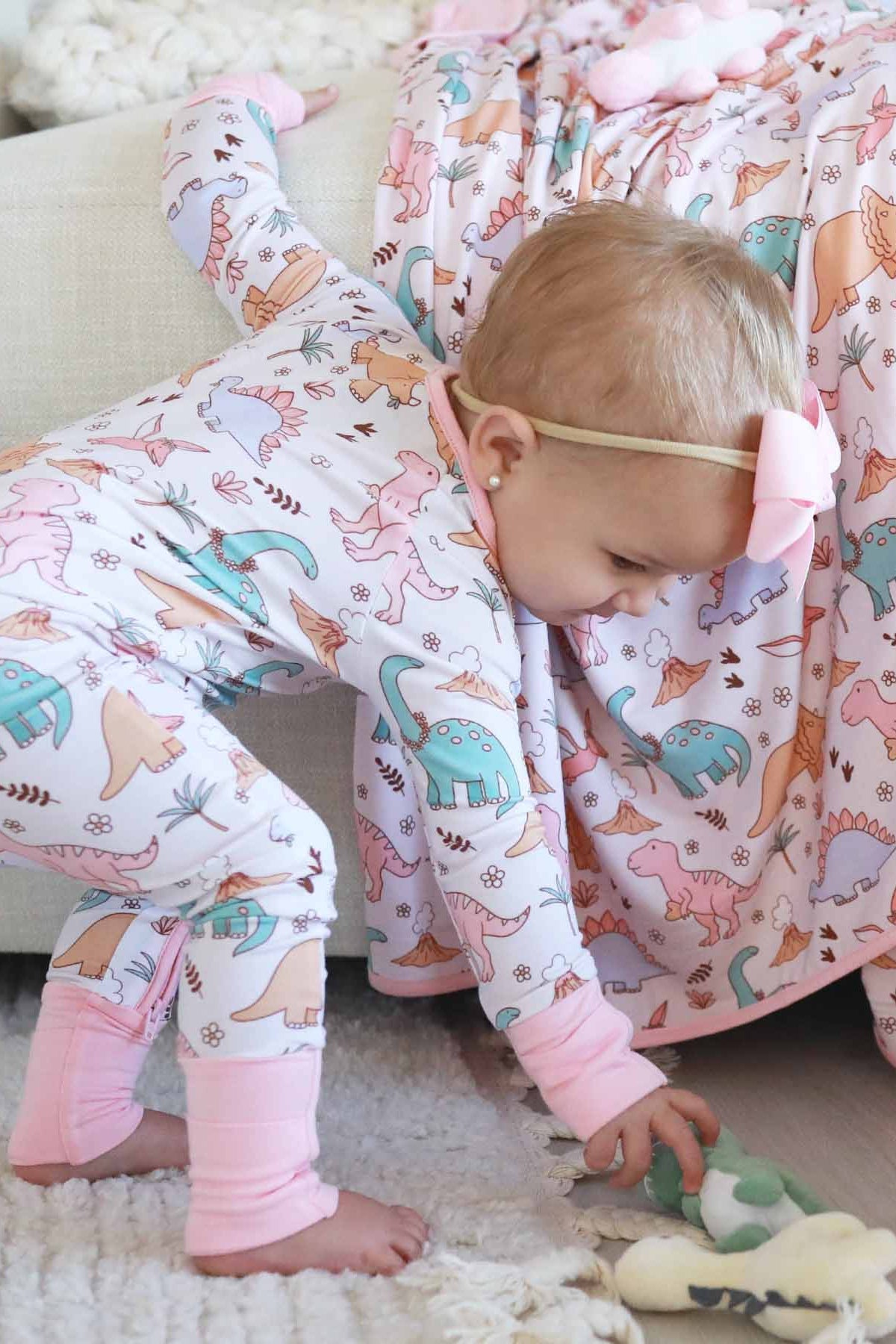 Dolly's Dinos Convertible Zip Romper