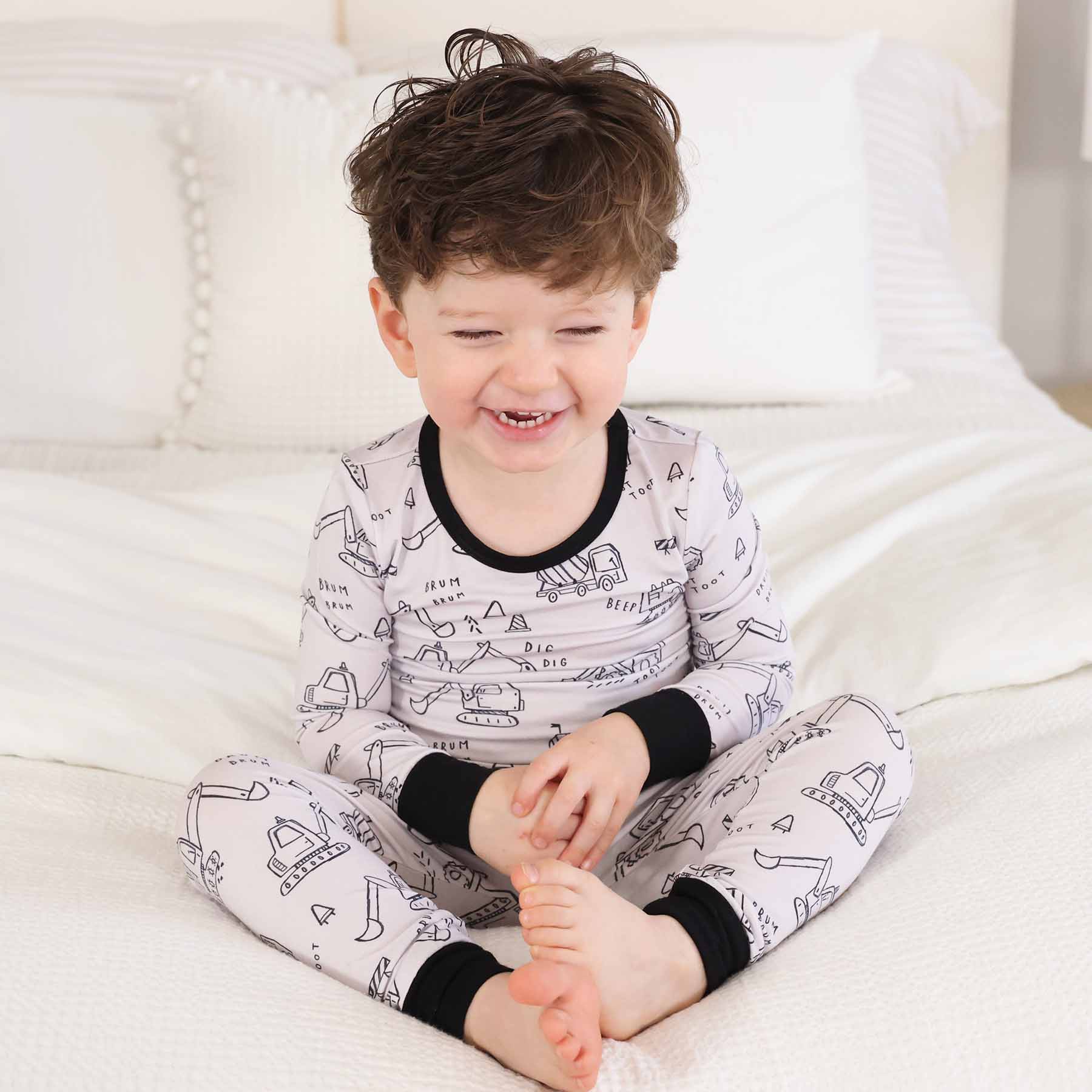 Doodle Dozers Two Piece Pajama Set