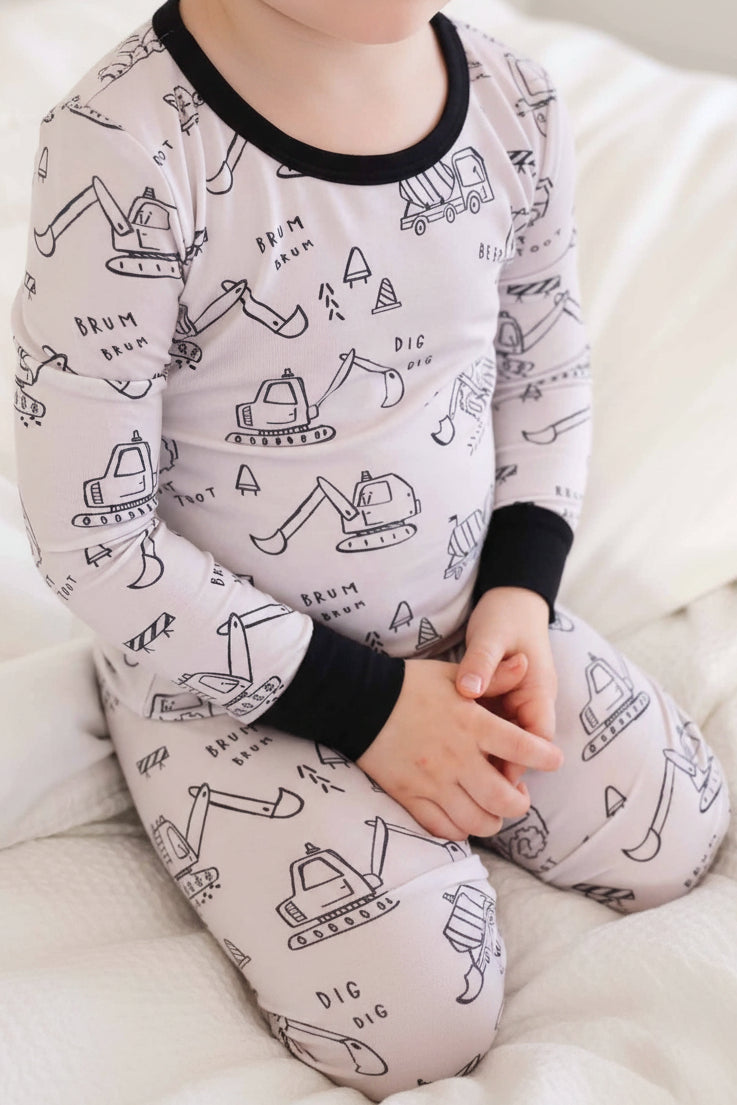 Doodle Dozers Two Piece Pajama Set