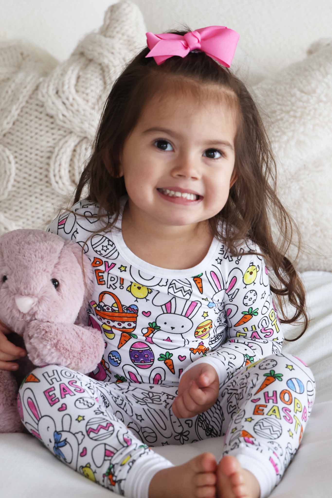 Colorable Two Piece Pajama Set | Hoppy Easter