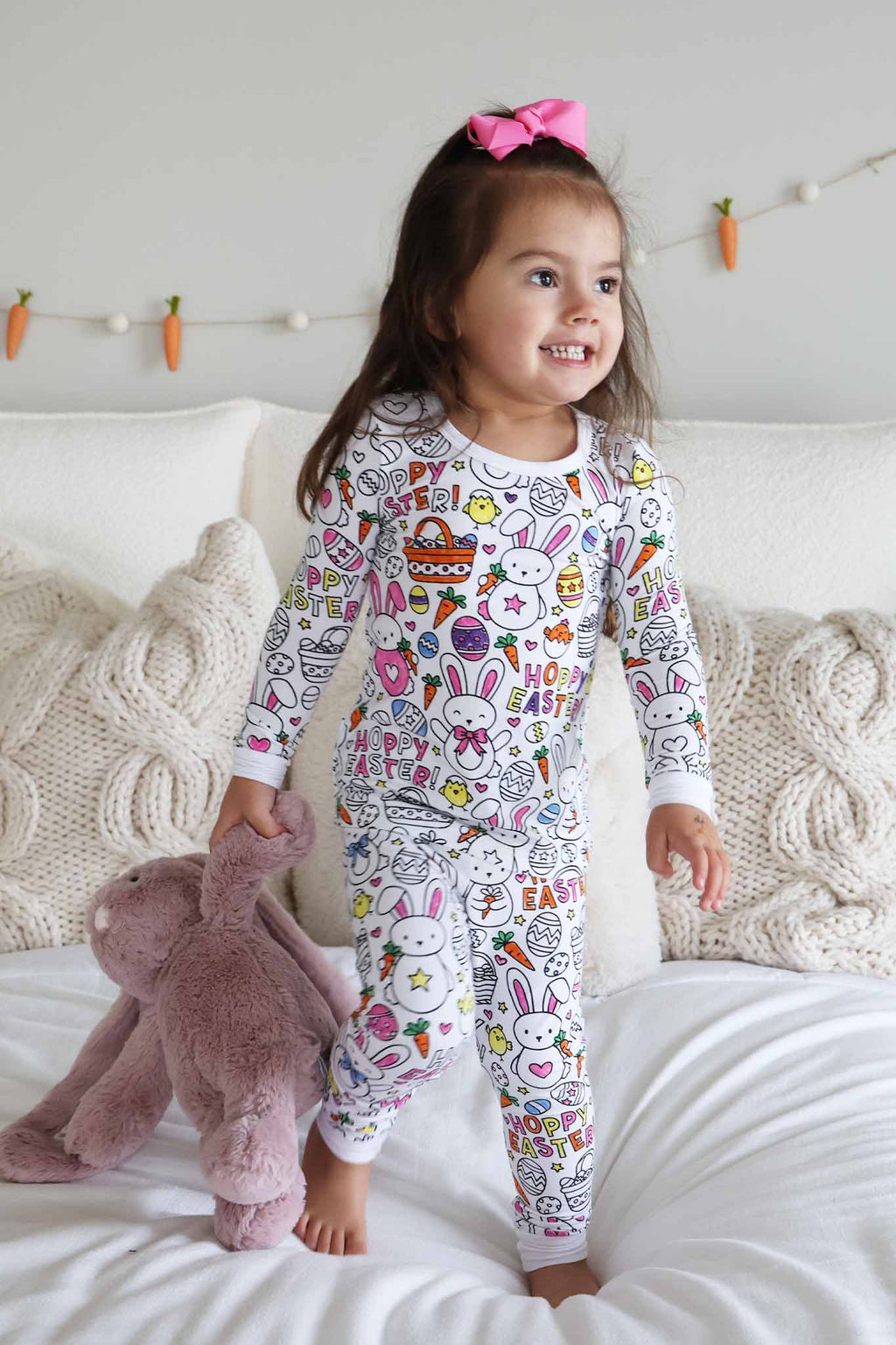 Colorable Two Piece Pajama Set | Hoppy Easter