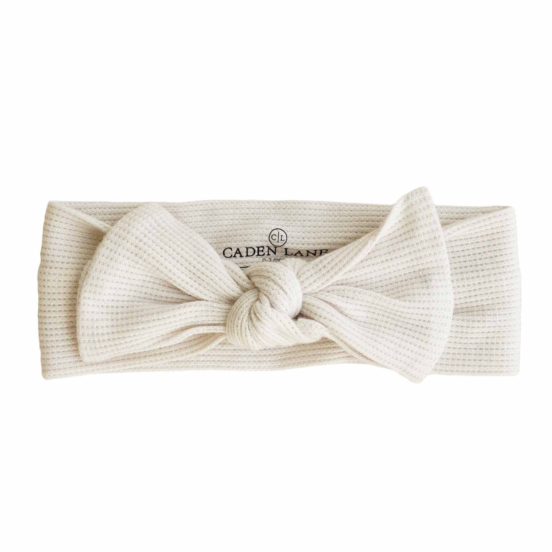 Bamboo Waffle Knit Large Bow Headwraps