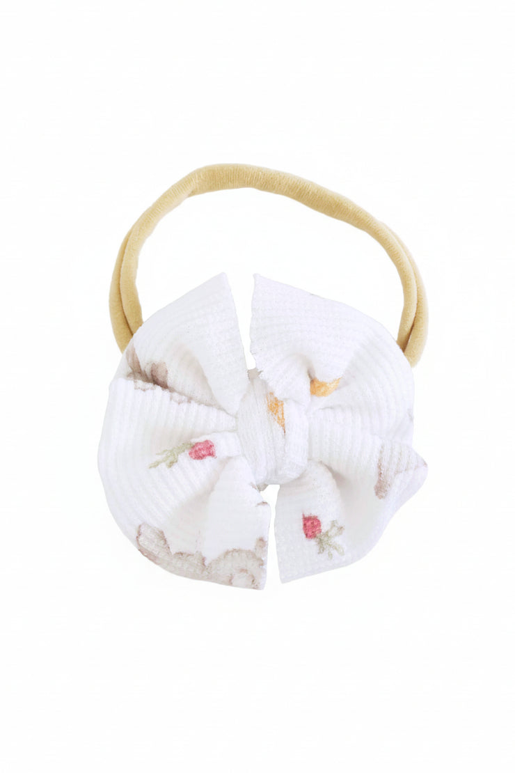 Hop Little Bunnies Waffle Bow Headband