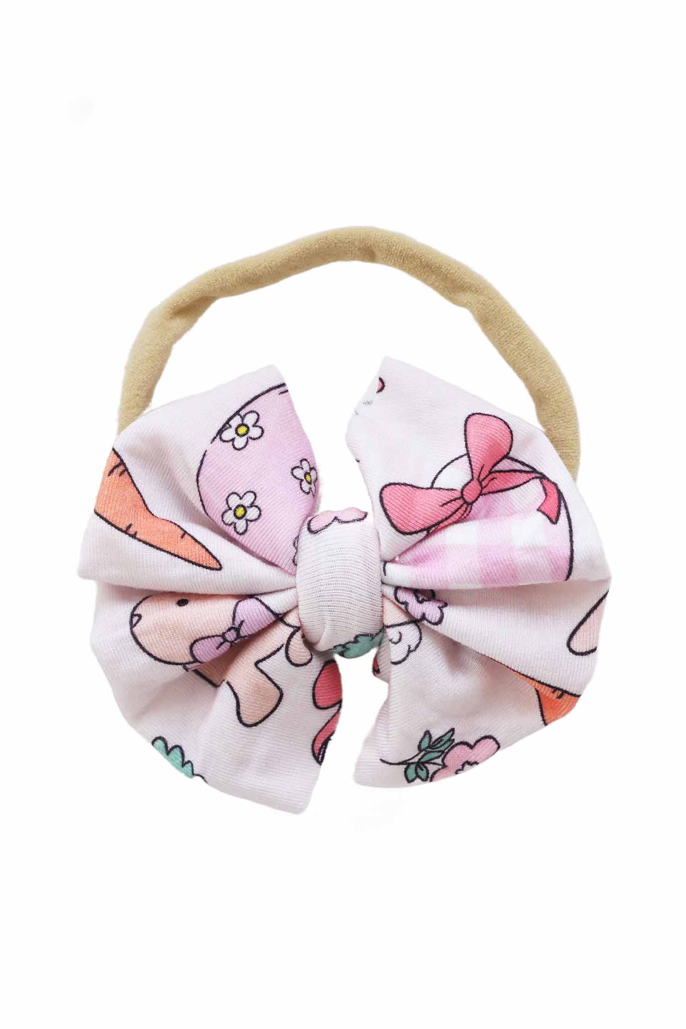 Hoppy Spring Knit Bow Headband | Pink