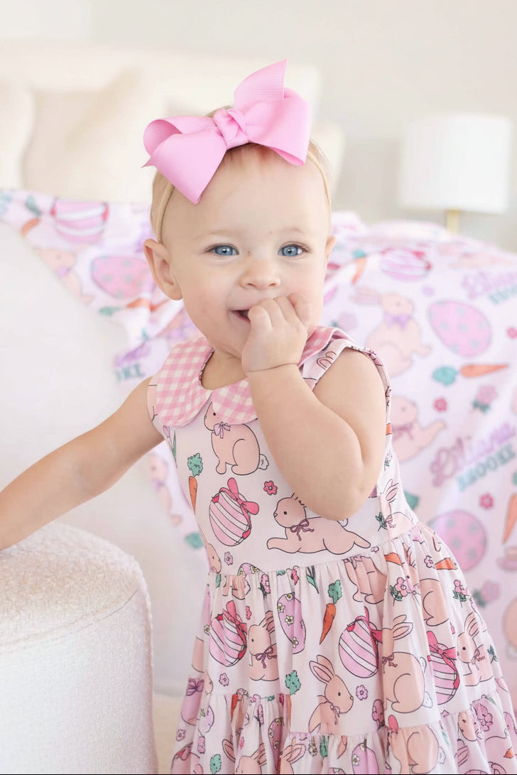 Ribbon Bow Headband | Blushing Pink