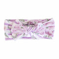 Lila's Lilacs Bamboo Waffle Knit Large Bow Headwrap