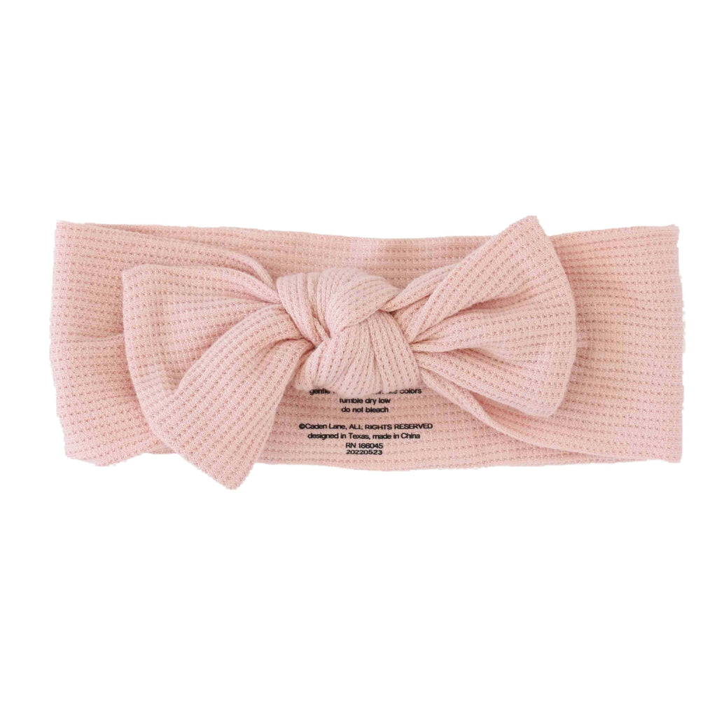 Bamboo Waffle Knit Large Bow Headwraps